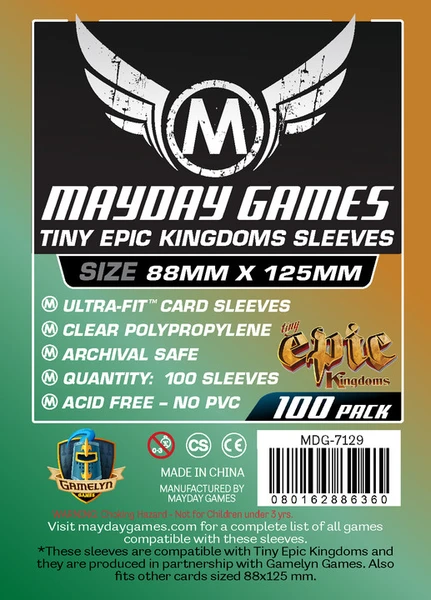 Mayday Tiny Epic Kingdoms Sleeves (88 x 125 mm)